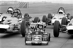 Angela four year old daughter of Ken James seen here at the wheel of her miniature petrol
