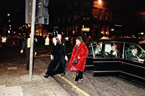 Angelina Jolie arrriving at the premier for the film Trainspotting. 15th February 1996