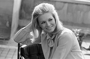 01070 Prints: Angie Dickinson, american film and television actress, pictured on the veranda of her
