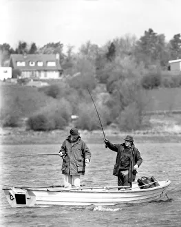 00090 Prints: Angling. Anglers Alan Hall(left) and Ronald Prince set for a good day
