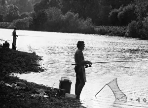 Angling. The Woodbine Challenge final on the River Blackwater. 9th April 1971
