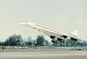 Flying Prints: Anglo - French Concorde 002 takes off for its maiden flight from Filton, Bristol