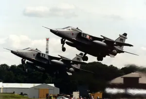 00352 Prints: Two Anglo-French SEPECAT Jaguar, ground attack aircraft