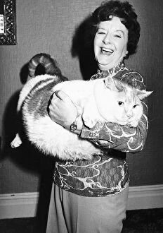 Pets Collection: Animals Cats Hilda John hold her 6 year old pet cat Thomas O
