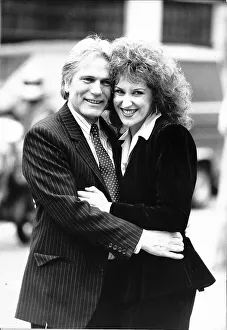Anita Dobson actress with Adam Faith - April 1988 DBASE