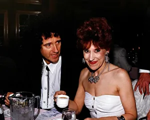 Anita Dobson Actress with Brian May at the Royal Gardens Hotel for the Unsung Heroes
