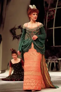 ANITA DOBSON AND JENNY DUVISTKI IN A SCENE FROM THE PLAY - LE BOURGEOIS GENTILHOMME - MAY