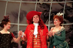 ANITA DOBSON WITH TIMOTHY SPALL AND JENNY DUVISTKI IN A SCENE FROM THE PLAY - LE