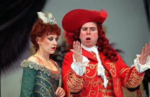 ANITA DOBSON WITH TIMOTHY SPALL IN A SCENE FROM THE PLAY - LE BOURGEOIS GENTILHOMME - MAY
