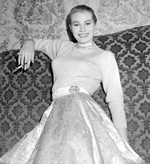 Anita Ekberg seen here attending a Press reception in London