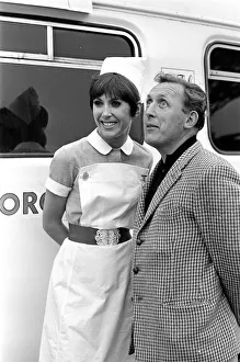 00899 Prints: Anita Harris (with unknown male) on the film set of Carry On Doctor