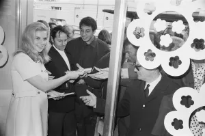 Ann Summers, the shop secretary at the opening of the sex supermarket named after her