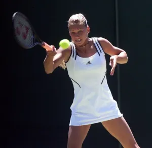 Womens Game Prints: Anna Kournikova Russia June 1999 playing against Ines Gorrochateguin who retired