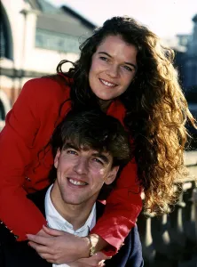 Annabel Croft Swimmer and TV Presenter with her boyfriend Mel Coleman