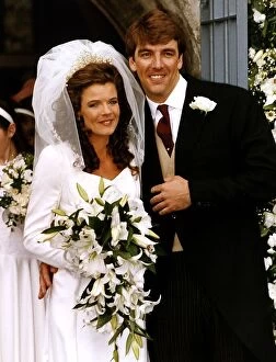 Images Dated 11th July 1993: Annabel Croft Swimmer and TV Presenter at her wedding to Mel Coleman