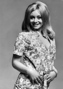 Floral Prints: Anne Aston, the T. V. Golden Shot'girl who is at present making a film