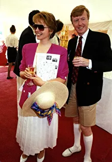 Anne Diamond TV presenter and her husband Mike Hollingsworth are seen at Windsor Polo in