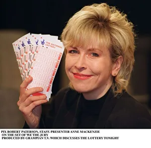 Anne MacKenzie TV Presenter on the set of We the Jury new discussion programme produced