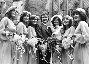 Images Dated 23rd June 1979: Anne Nolan and her groom Brian Wilson after their wedding yesterday (Saturday