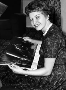 Hairdressers Prints: Anne Reid - Actress - Jul 1961 who plays a hairdresser in the TV programme