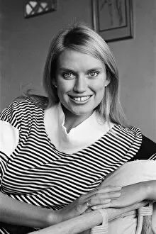 Stripes Collection: Anneka Rice, Television presenter, pictured at home in Barnes, South West London