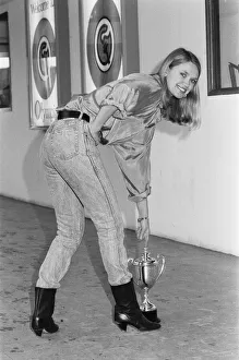 Anneka Rice, Television Presenter is awarded the title of Rear of The Year in 1986