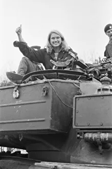 Anneka Rice, Television presenter pictured filming the BBC Television Programme
