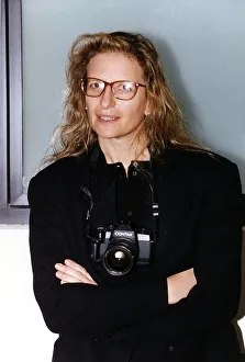 Standing Prints: Annie Leibovitz American portrait photographer at the National Portrait Gallery, London