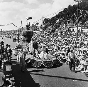 00497 Prints: The annual Battle of Flowers carnival held on the Channel Island of Jersey