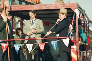 The annual Ridings the Fair procession sets off from Yarm Town Hall