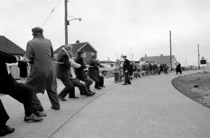 The annual Tug O war battle of the sexes took place yesterday outside the Pilot Pub