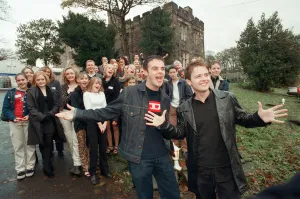 Ant and Dec pictured at The Byker Grove TV show 10th anniversary celebrations