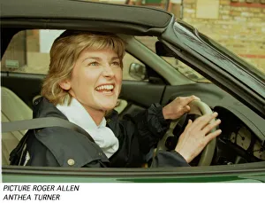 Anthea Turner TV presenter outside her home in Twickenham south west London after being