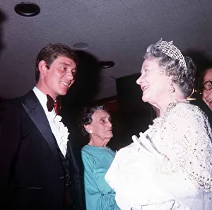 Anthony Andrews Actor with The Queen Mother at the Royal Performance Dbase MSI