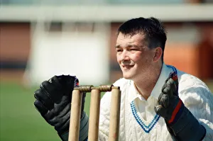Disability Prints: Anthony Matthews, who has one hand, keeps wicket for Stobswood Cricket Club