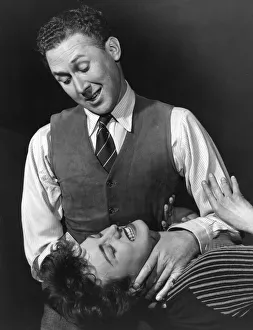 Rehearsals Prints: Anthony Quayle and Barbara Jefford rehearsing production of Othello - 16 March 1954