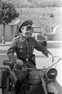 Anthony Valentine on the set of Escape to Athena in Rhodes, Greece