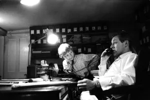 Anthony Wedgewood Benn 1969 Tony Benn MP at home in his office with his son Joshua
