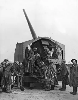 Anti Aircraft Gun Prints: Anti aircraft gun and army unit in the Hull area of England during World War Two