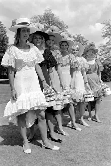 Apres tenis outfits by Teddy Tinling (right to left) Gloria Butler, Gale Chanfreau
