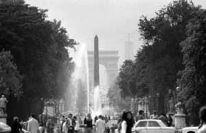 Arc de Triomphe June 1972 in Paris France new Paris Office Buildings being