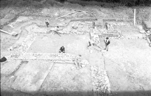 Archaeological dig at the former Sudeley castle, Griff, Nuneaton