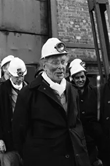 Kent Prints: The Archbishop of Canterbury Donald Coggan visits Betteshanger Colliery, Kent