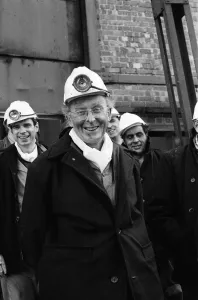 01325 Prints: The Archbishop of Canterbury Donald Coggan visits Betteshanger Colliery, Kent