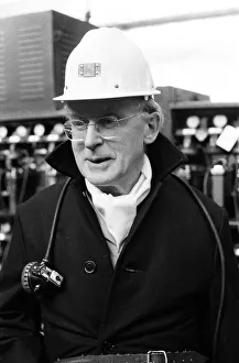 01325 Prints: The Archbishop of Canterbury Donald Coggan visits Betteshanger Colliery, Kent