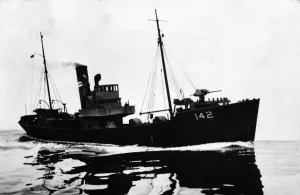 Armed Naval trawler involved in evacuating BEF HQ staff from Dunkirk during World War Two