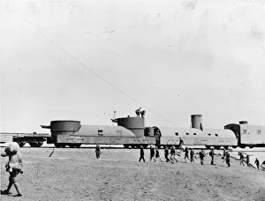 China Prints: Armoured trains protect Chinese troops and supplies from enemy air attacks