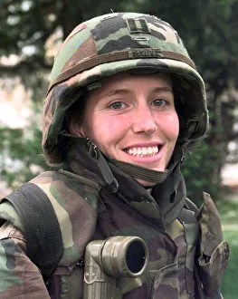 Camouflage Prints: US Army Captain Christina Grove April 1999 who is part of the support group