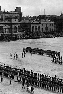 00365 Prints: Army: Soldier of thA soldier is stretchered off the parade ground during the Trooping of