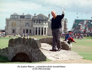 Arnold Palmer waves goodbye to crowds St Andrews Open golf